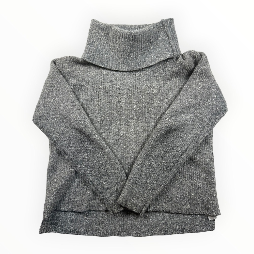 Madewell Sweater Womens XS Grey Convertible Turtleneck Crewneck Ribbed